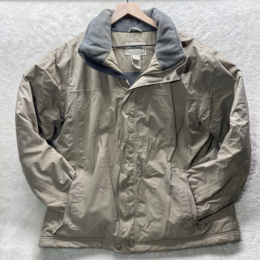 L.L. Bean Men's Large Three Season Fleece-Lined Jacket FLAW
